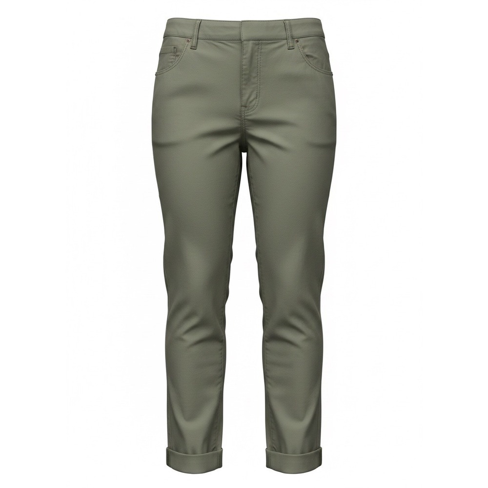 D.Jeans Women Olive Green Skinny Pants Size 20W Stretch Cotton Blend Cuffed Hem